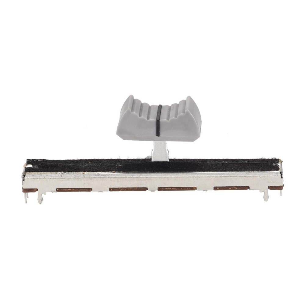 75mm Straight Slide Potentiometer B10K Ohm Grey Black Knobs 2pcs