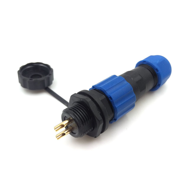 SD13 10A 2pin Waterproof Panel Connector Plug Socket,LED Light Cable Connector