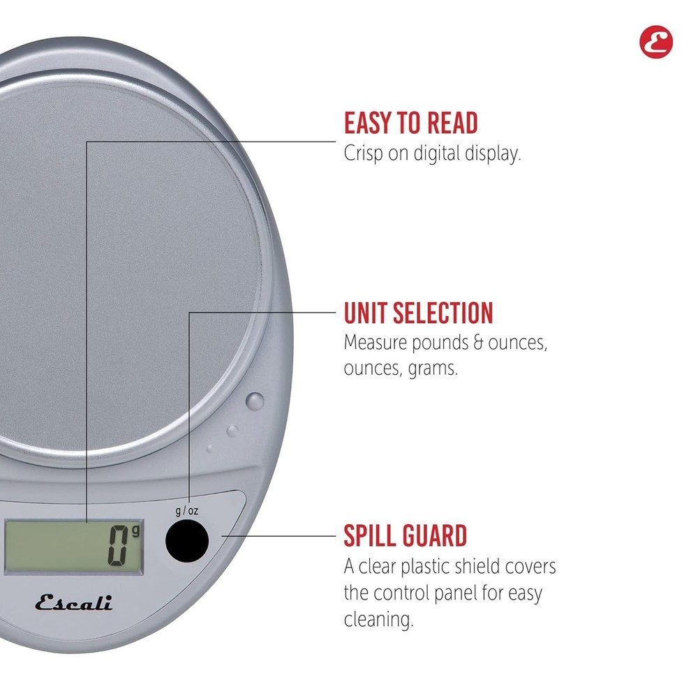 Escali Primo Digital Food Scale Multi-Functional Baking Scale & Kitchen Scale