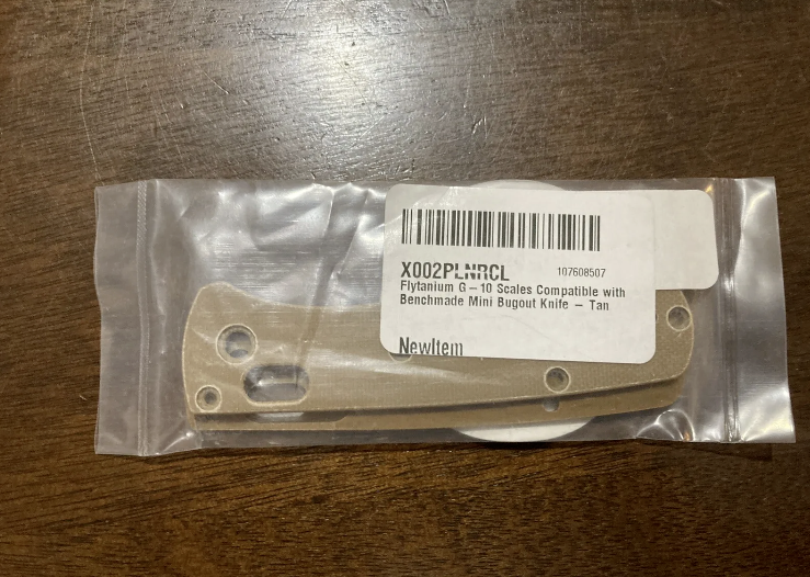 Flytanium Classic G-10 Scales for Benchmade Mini Bugout Knife