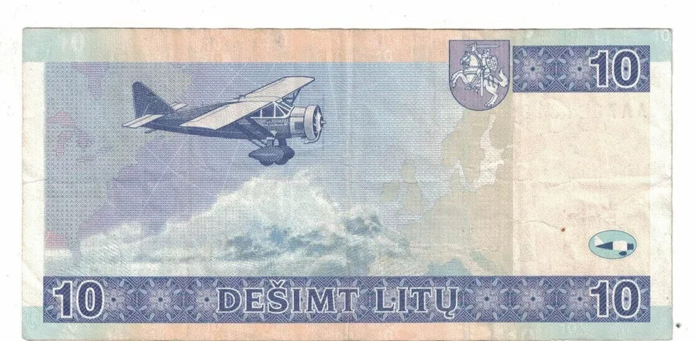 Lithuania 10 Litu 2001 BANKNOTE
