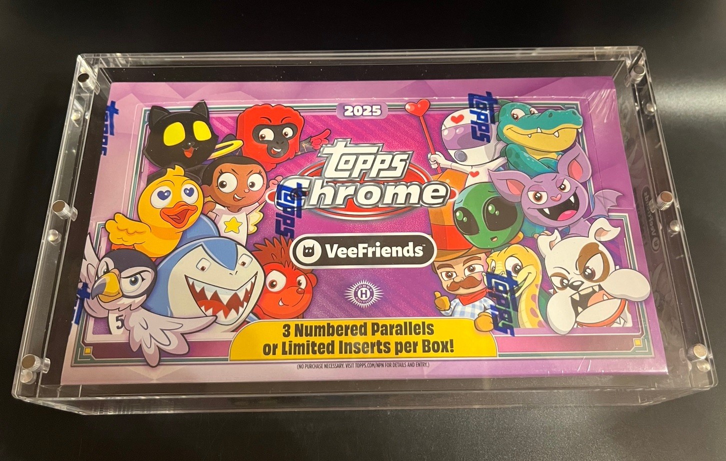 Acrylic Display Case Magnetic Lid FITS 2025 Topps Chrome VeeFriends Hobby Box