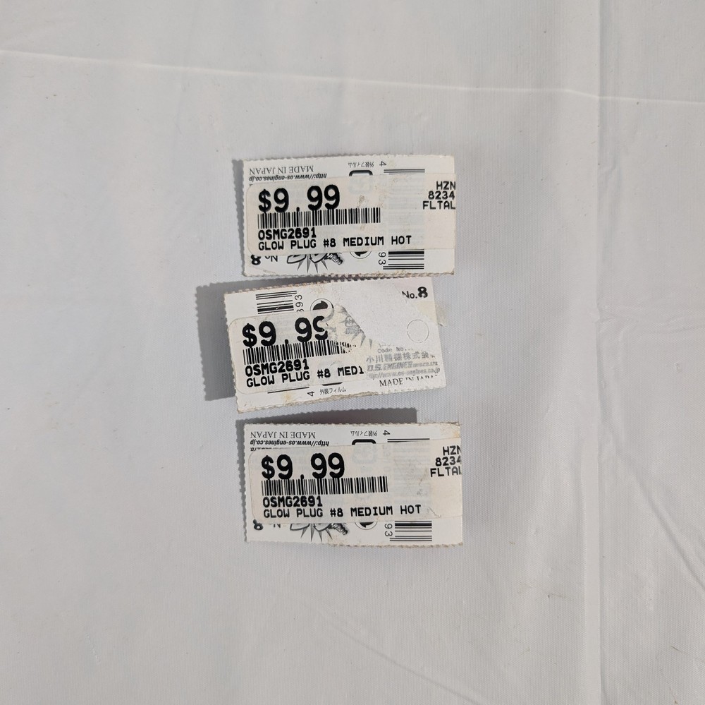OS No.8 #8 Medium Nitro Glow Plug - 3 Pack 71608001