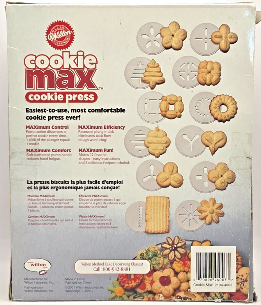 Wilton Cookie Max Cookie Press - 12 Assorted Design Discs