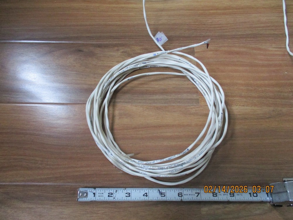 30' - 18/2 copper twisted shielded  pair wire  signal security Stranded Rd/BK