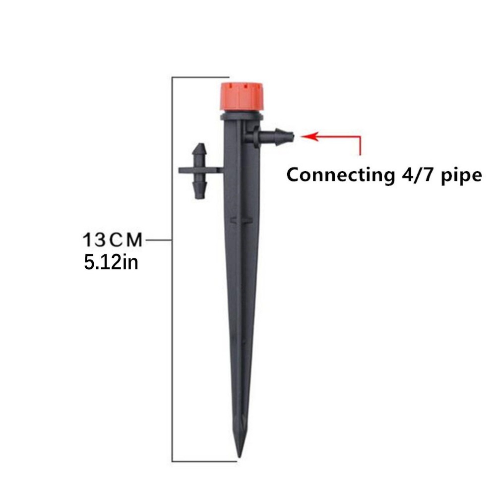 50Pack Adjustable Water Flow Irrigation Dripper Nozzle Stake Emitter Drip opt