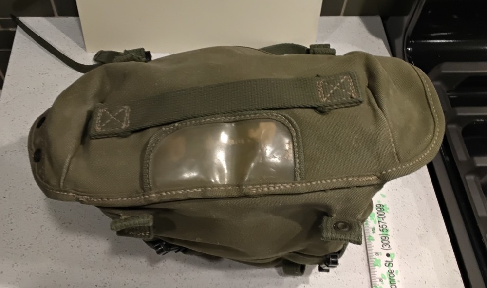 US Military Rubberized Mussette Bag with strap