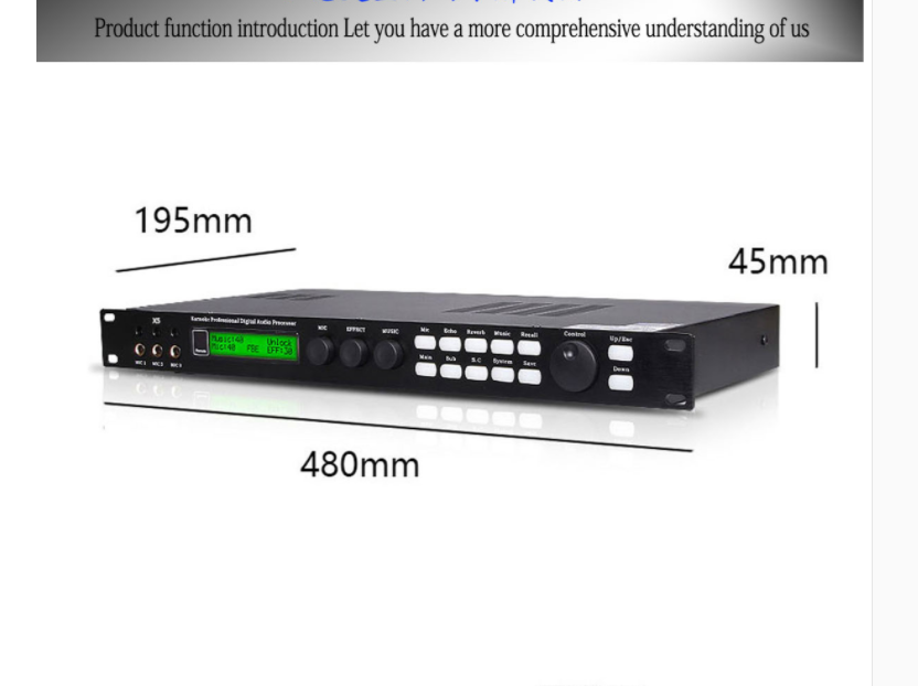 X5 Effect Processor Karaoke Effector KTV Home Digital Audio Processor Reverb XR