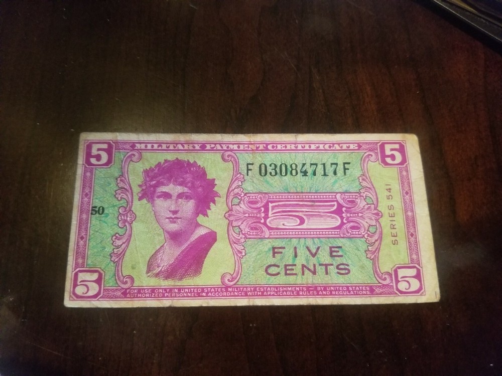 5 cent military payment certificate