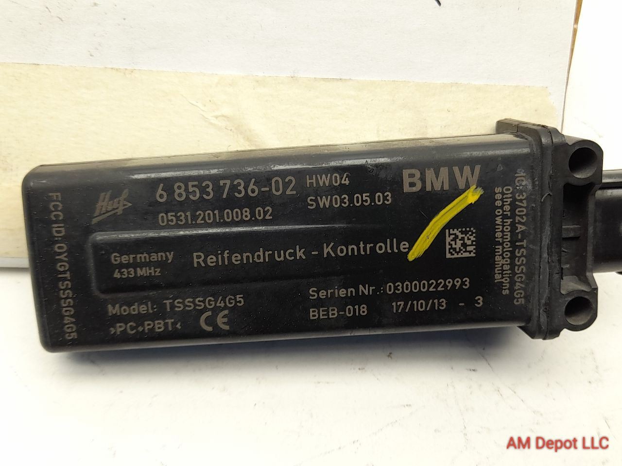 2014 BMW 320i 328i 335i 340i 330i F30 F31 TPMS RDC Control Unit 36106855180