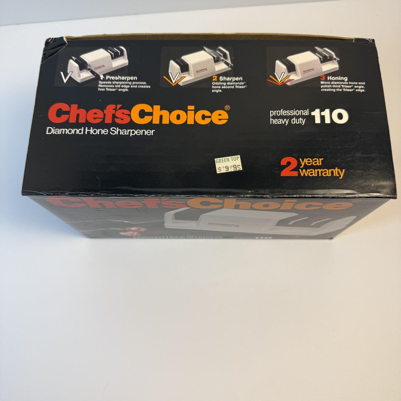 Chef'sChoice Diamond Hone Knife Sharpener Electric Professional 110 White USA