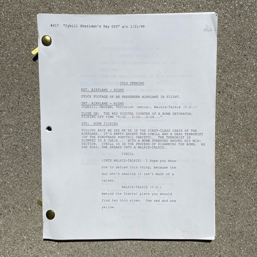 CYBILL 1998 TV Series SET Production Used Scripts Table Final Revised A/O Drafts
