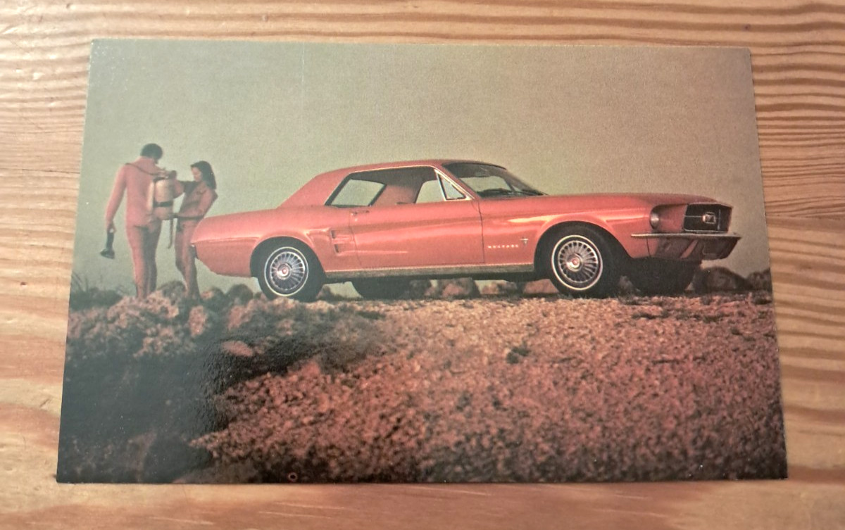 1967 Ford Mustang Hardtop Dealership Post Card NOS