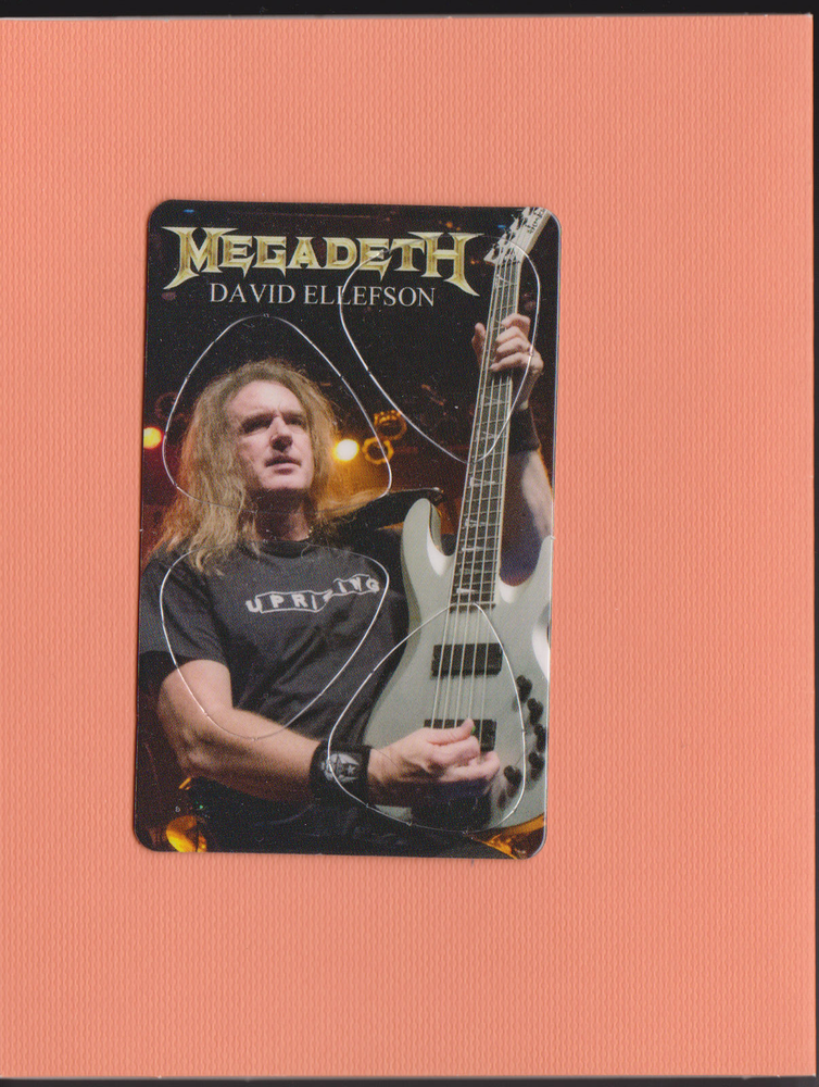 DAVID ELLEFSON (4) GUITAR PICKS - MEGADEATH