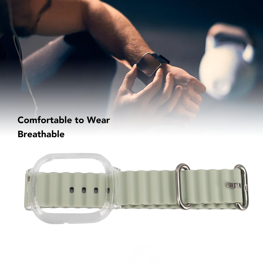 Silicone Replacement Wristband for with Transparent PC Frame Soft Strap