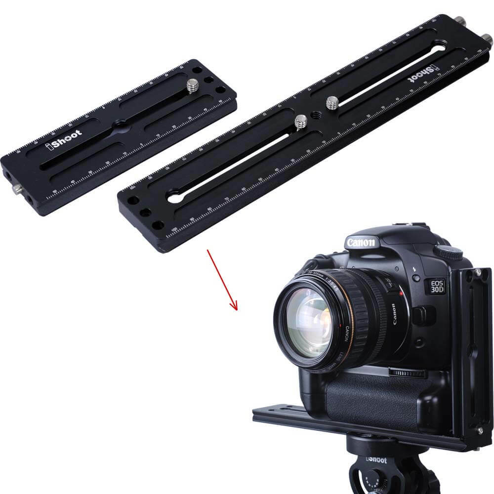 2 Plate =Universal Vertical Quick Release Plate Camera Grip for Tripod Ball Head