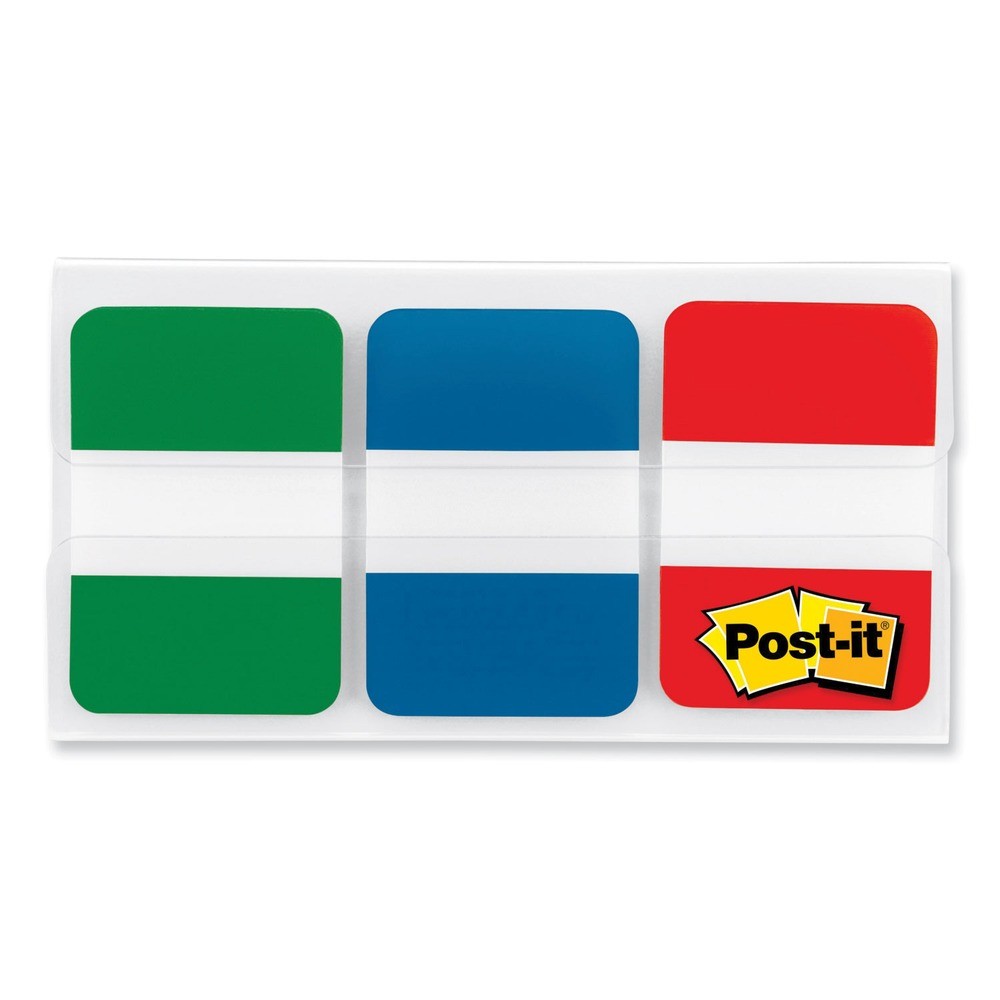 Post-it Tabs 686GBR 1/5-Cut Plain Solid Color Tabs - Assorted (66/Pack) New