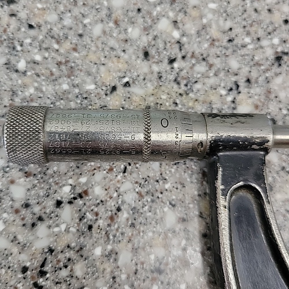Starrett No. 436 3-4" micrometer, .001"