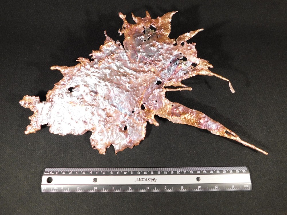 BIG! Bright Solid Solid COPPER Splash ART Sculpture Arizona 431gr