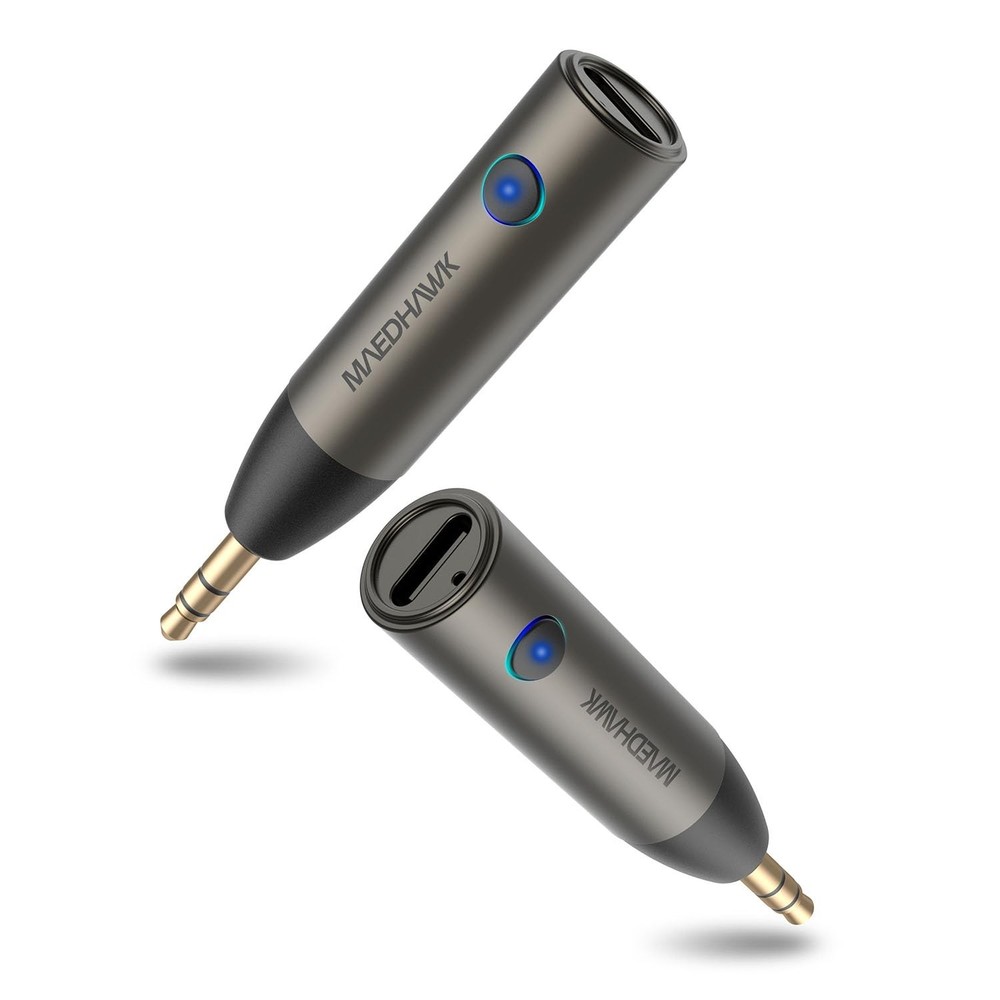 MaedHawk 5.3 Car Bluetooth Aux Adapter, [Stable Connection] 3.5mm Bluetooth A...