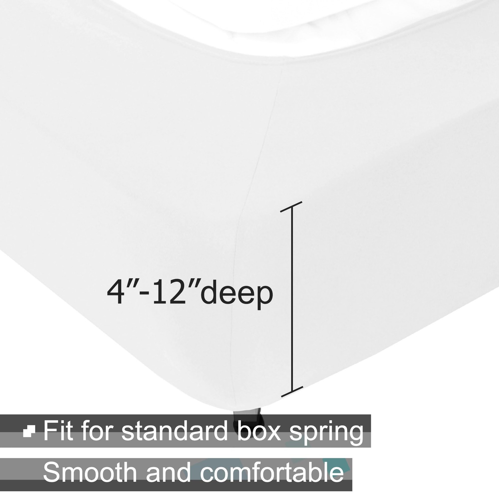 Spring Cover King/Cal King Size - Jersey Knit & Stretchy Wrap Around 4 Sides ...