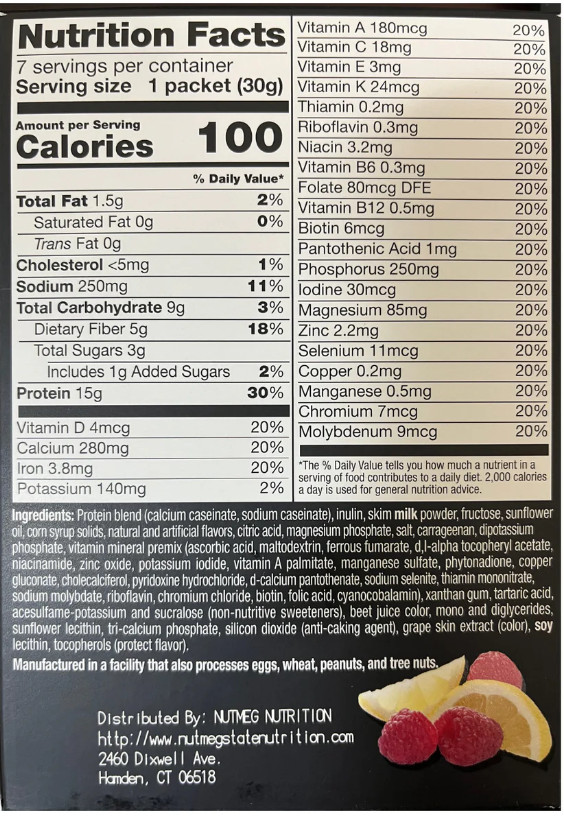 Proti Fit Lemon Raspberry Pudding Shake Meal Replacement