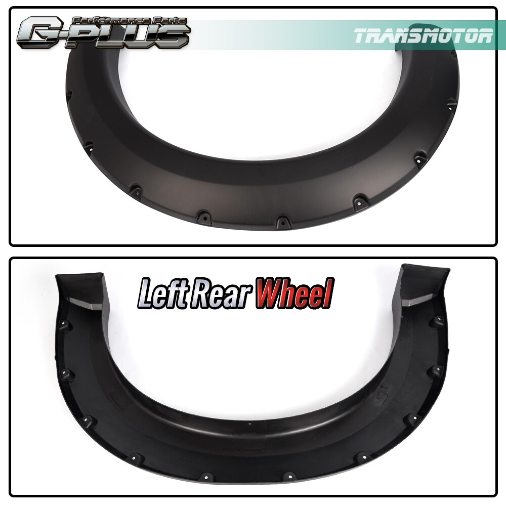 Fender Flares Pocket Rivet Bolt on Style Smooth Fit For Ford F150 2004-2008 4Pcs