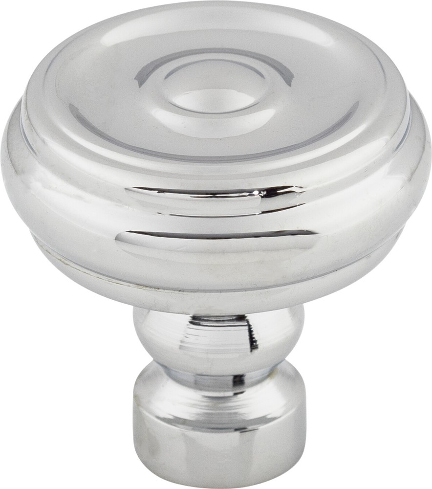 Top Knobs TK882PC Brixton Button Knob 1 1/4" Polished Chrome