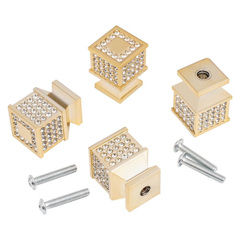 Brass Square Pulls Handles Kitchen Drawer Cabinet Knobs Gold Cupboard Door Pull