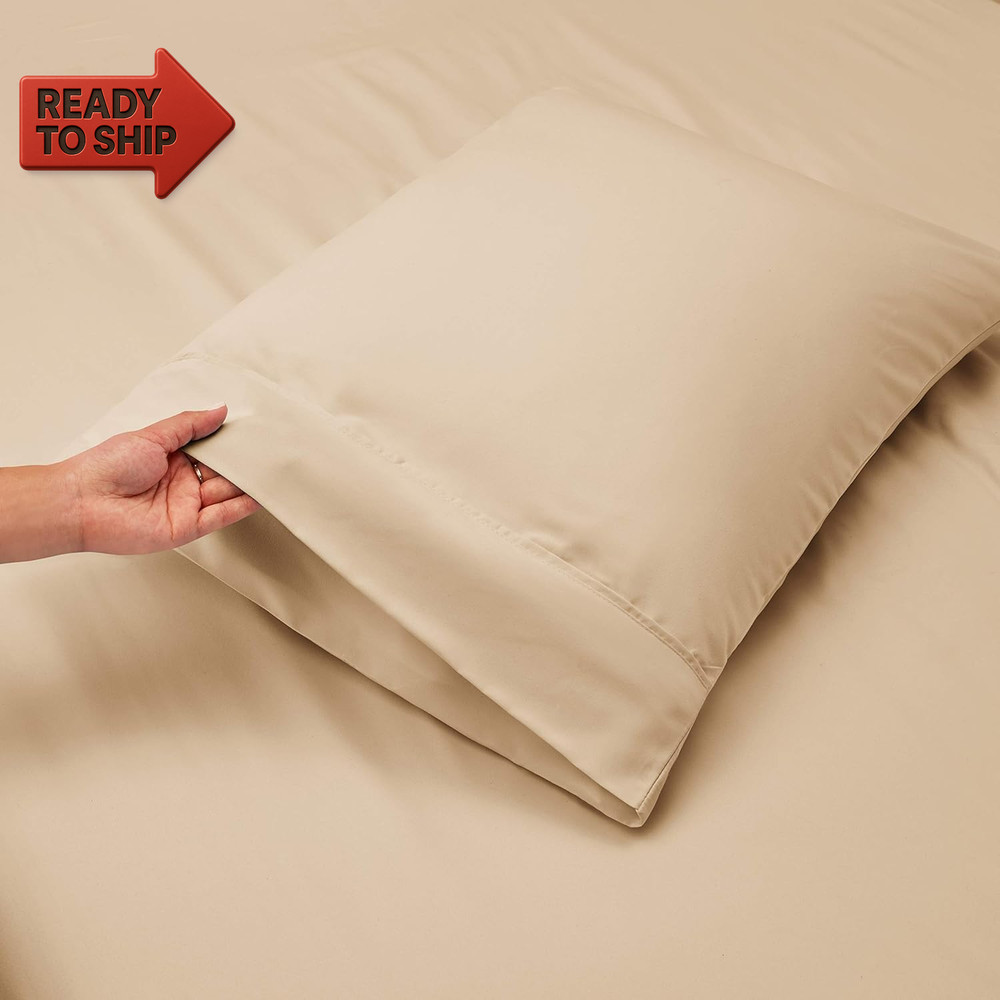 Hearth & Harbor Extra Deep Pocket 4-Piece Bed Sheets Set - Super Deep Fitted Sh