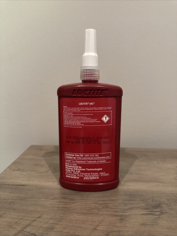 Loctite 243 Primerless Threadlocker - 250ml NEW