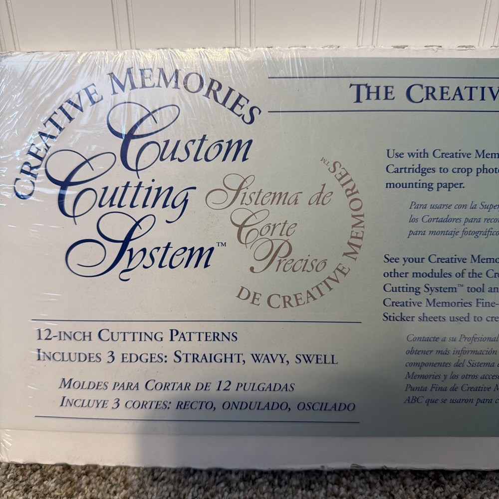 New Creative Memories Custom Cutting System 12 inch Patterns & Oval Patterns