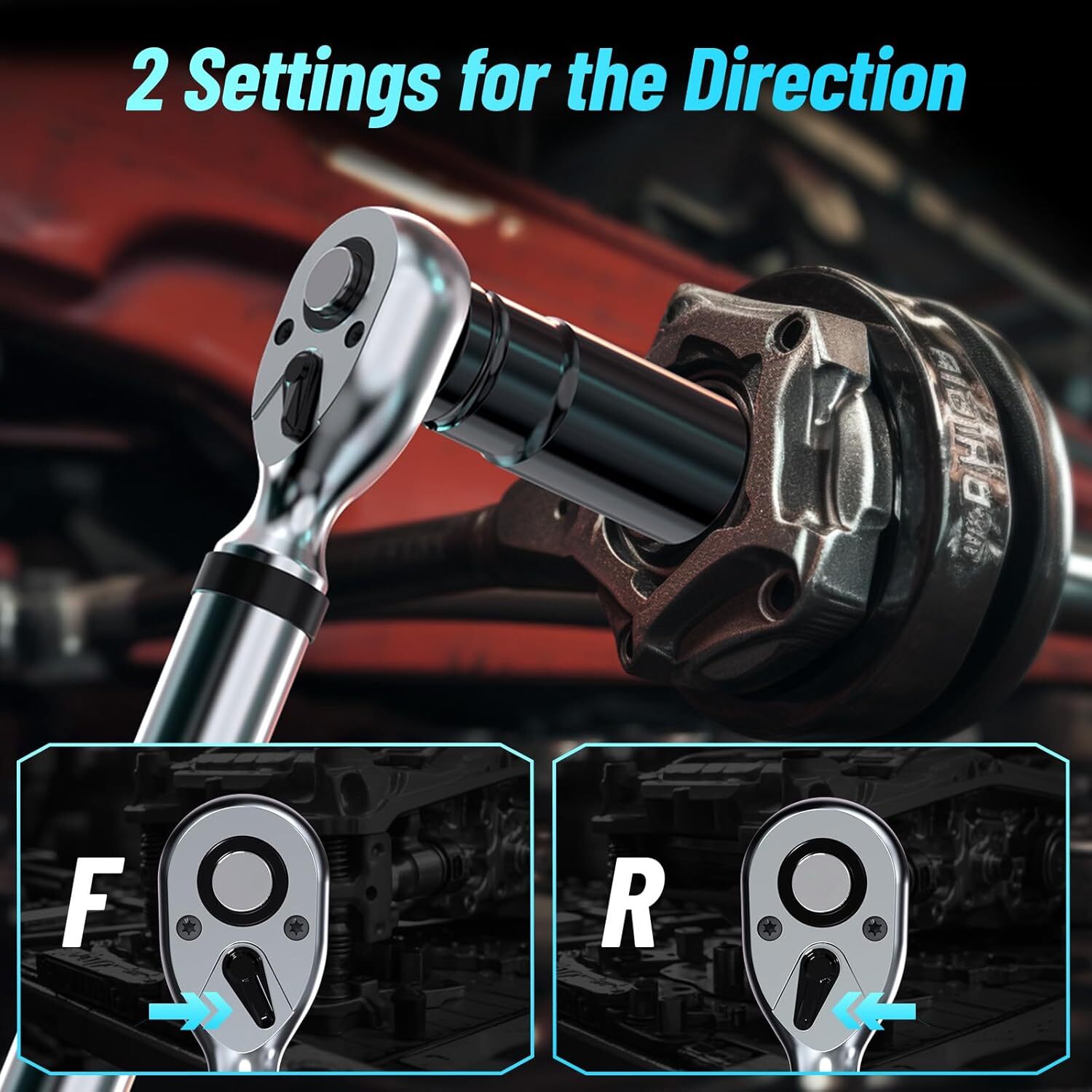 1/2" Drive LED Electric Digital Torque Wrench 12.5-250 Ft.Lb w/ Buzzer 17-340N.m