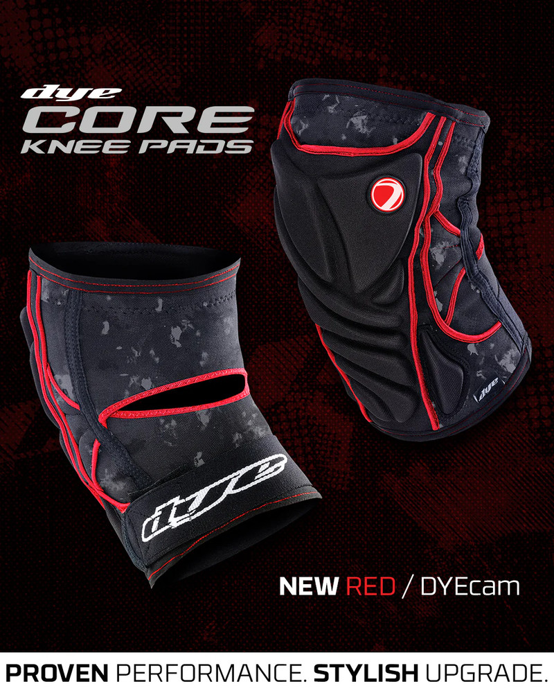 Dye Core Knee Pads Dyecam Black/Red Med