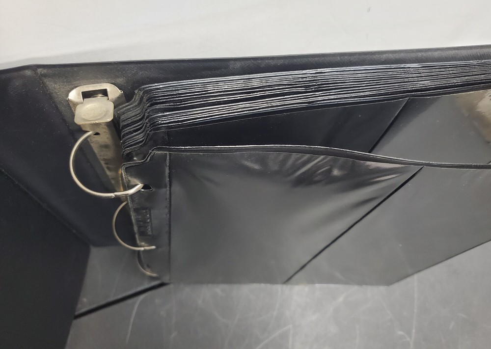 Set of 3-Ring Binders With Black 2-Sided Mint Sheet Pages, 2 Scott + 1 Unbranded