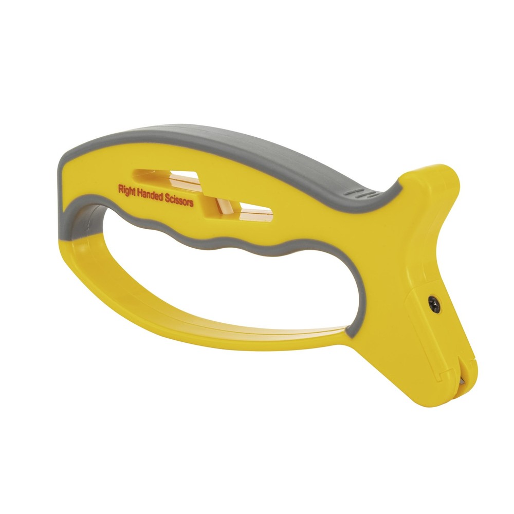 Smith’s JIFFY V-Sharp 50170 - Knife & Scissors Sharpener, Yellow & Grey