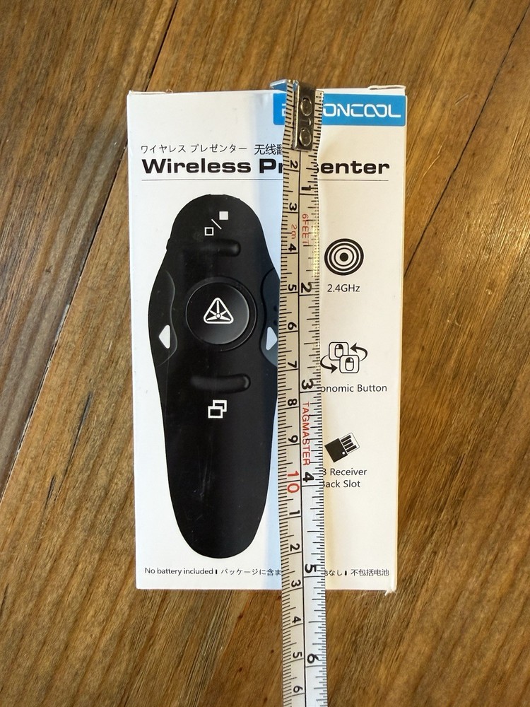 Beboncool Wireless Presenter Black Laser Pointer Clicker