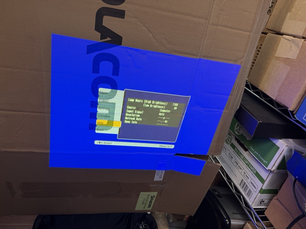 Epson PowerLite 765c 3LCD Multimedia Projector w/ Case, Remote, Cables, Manuals