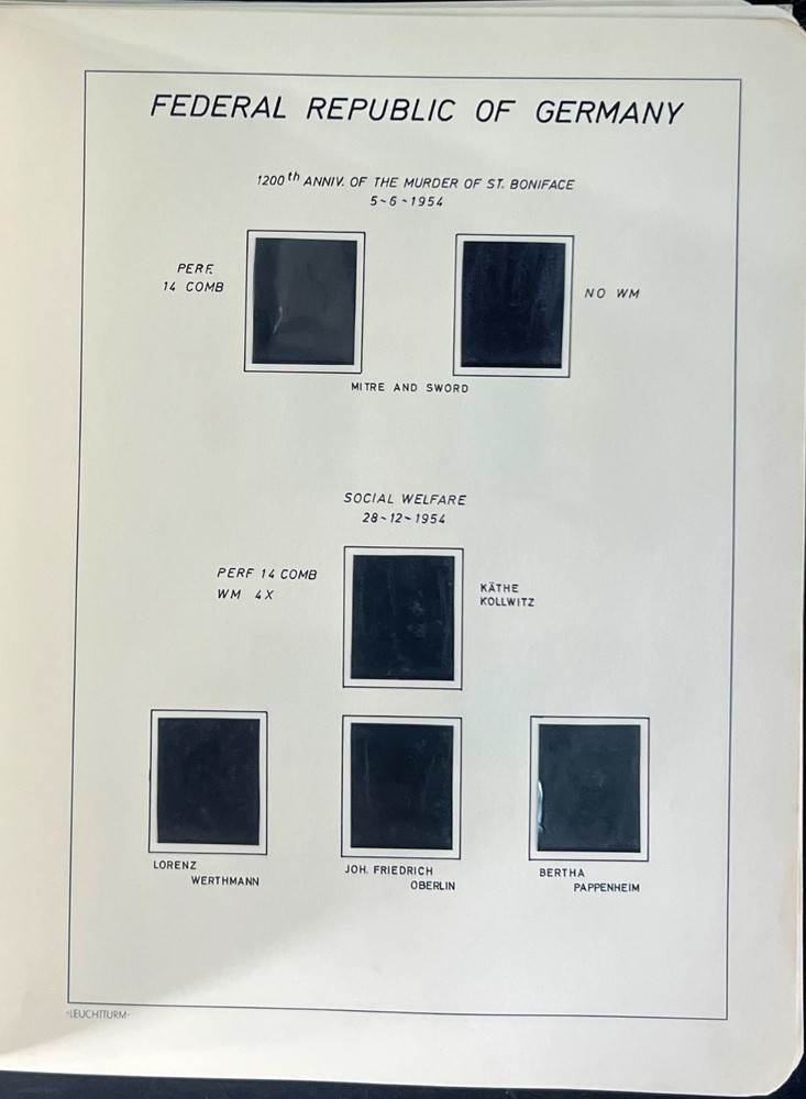 Federal Republic of Germany Lighthouse Leuchtturm Album 1949-1956 ZAYIX