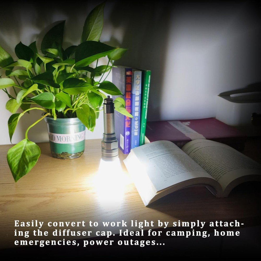 Small Flashlight Rechargeable with Diffuser 12 Volt Car Cigarette Lighter & U...