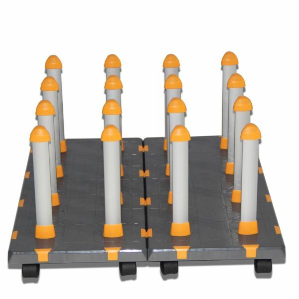 3" Core Detachable Mobile Material Floor Rack for Vinyl, Free Assembly