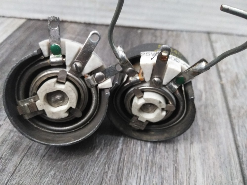 vtg (2) DeJur potentiometer VARIABLE RESISTOR Model 25w 5000 ohm (2PK)