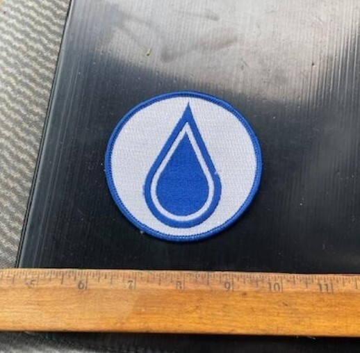 Teardrop or Raindrop Embroidered Patch (NOS)
