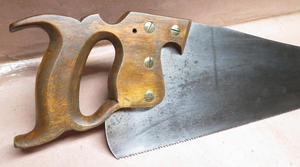 DISSTON HANDY HAND CC SAW – Great Etch - Hand Sharpened