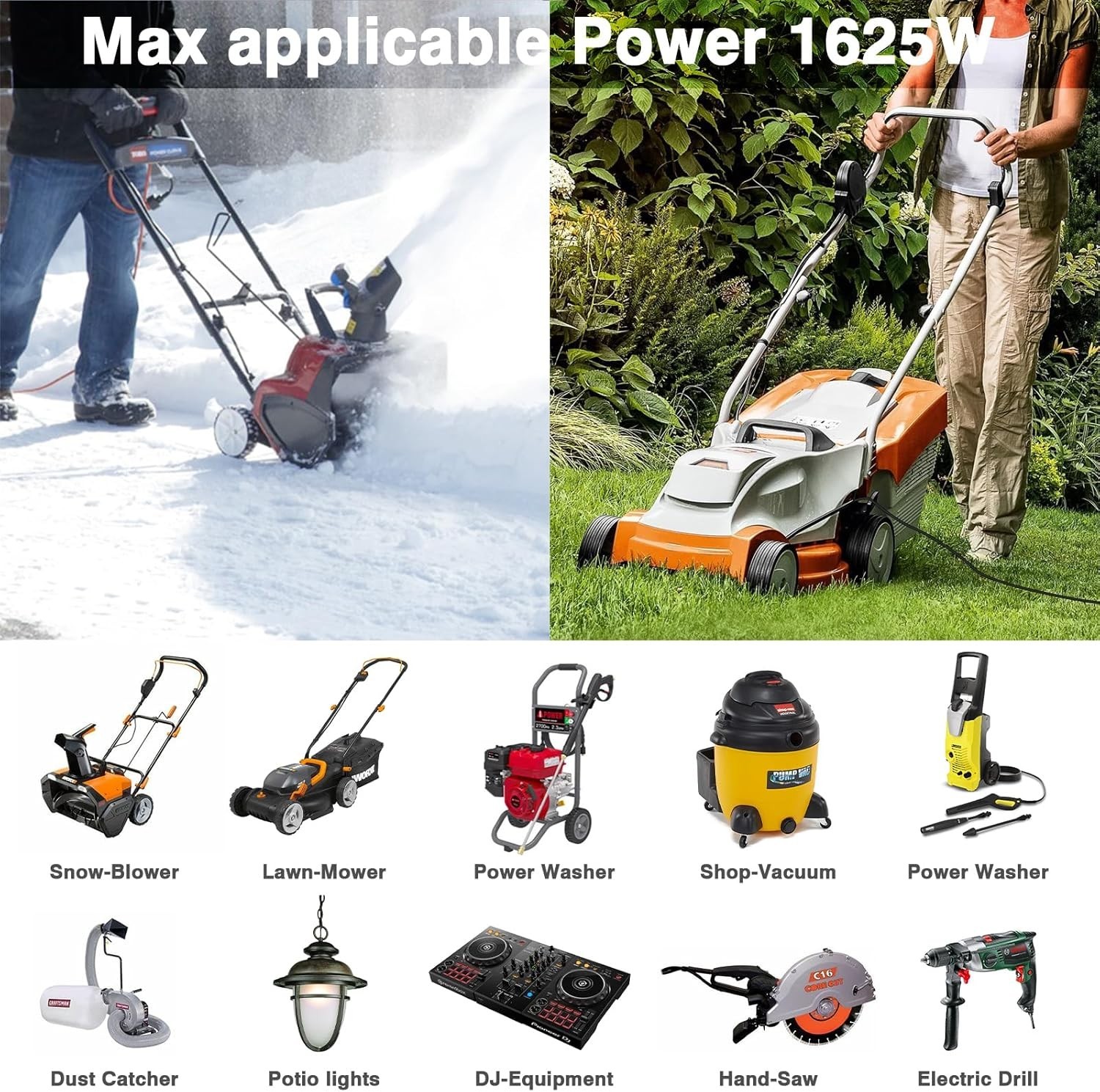 3 Prong Plug 125V Double Male Extension Cord NEMA 5-15P to 5-15P Adapter Yellow