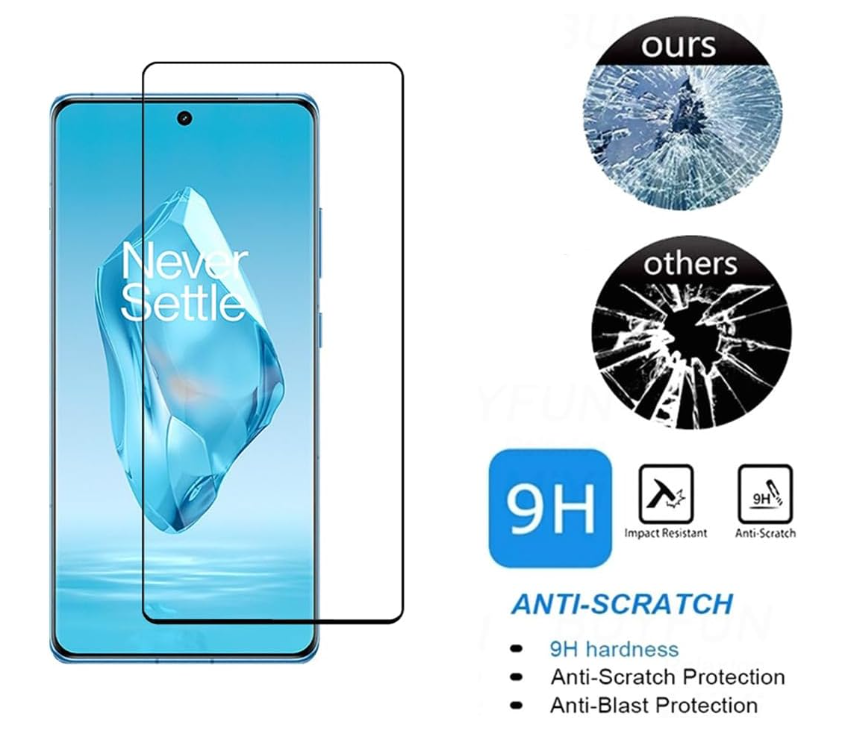 For OnePlus 12R Screen Protector with Camera Lens Protector 9H Hardness
