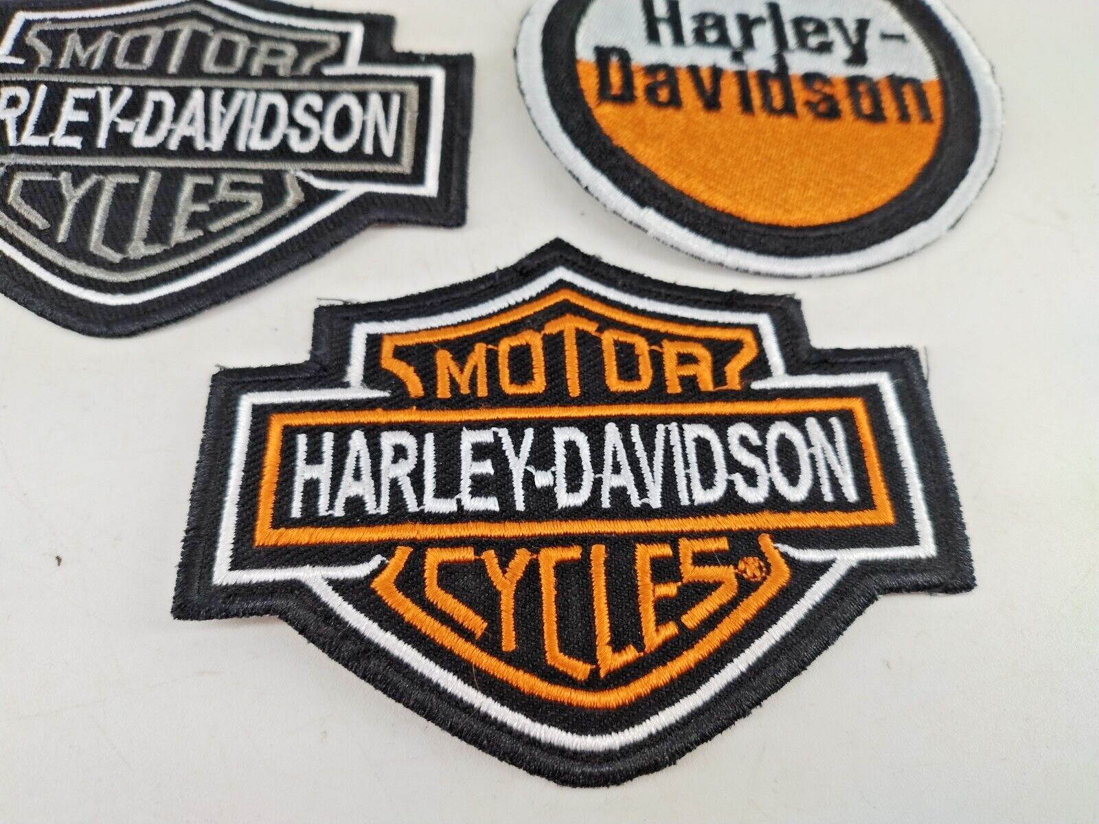 Harley Davidson Embroidered Patches Set Of 3 Sew On Patches NEW