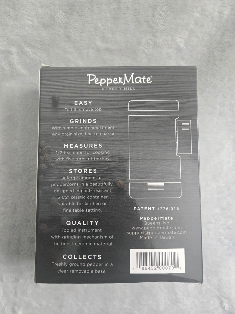 Pepper Mate Pepper Mill NEW OPEN BOX