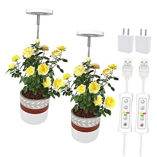 Plant Grow Light, LED Growing Light Full Spectrum 3.54 inch 2 Pack Warm White