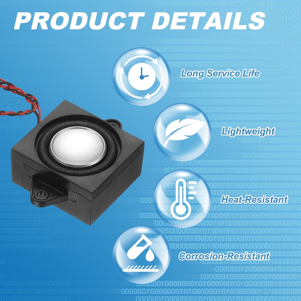3W 4Ω Mini Speaker, 1PCS Full-Range Portable Micro Loudspeaker, Black Silver
